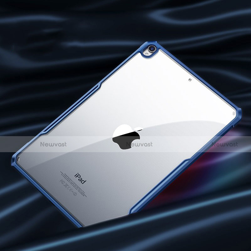 Silicone Transparent Mirror Frame Case Cover for Apple iPad Air 10.9 (2020) Blue