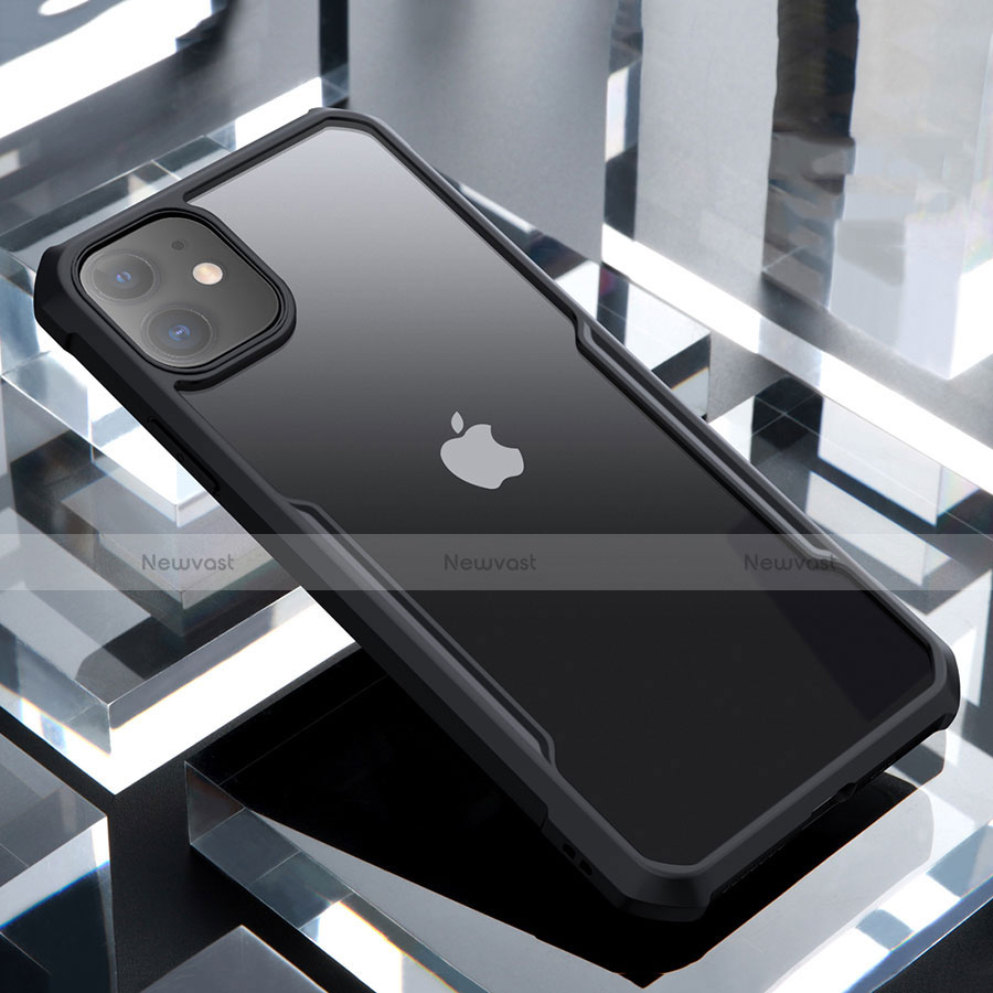 Silicone Transparent Mirror Frame Case Cover for Apple iPhone 11 Black