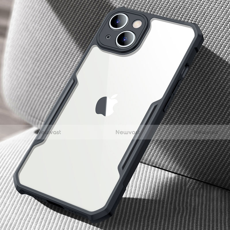 Silicone Transparent Mirror Frame Case Cover for Apple iPhone 13