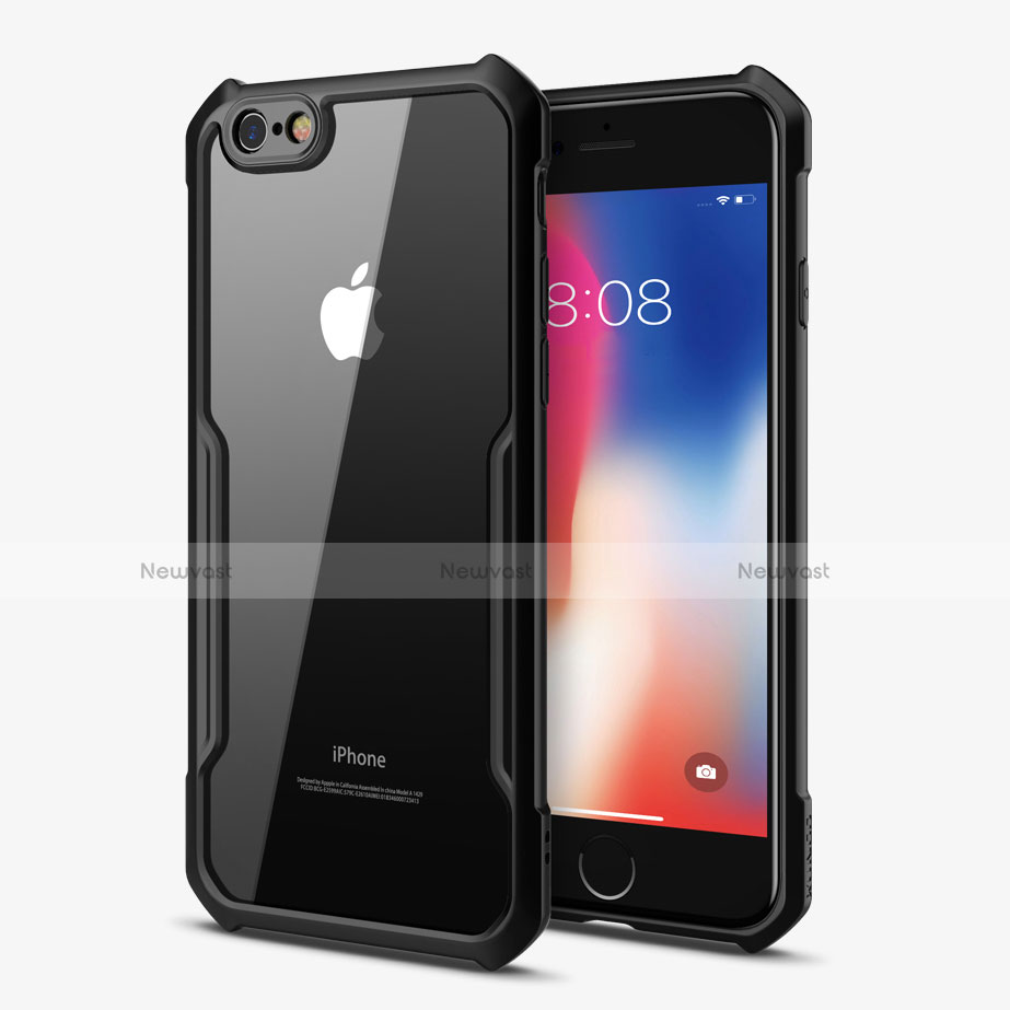 Silicone Transparent Mirror Frame Case Cover for Apple iPhone 6S Plus