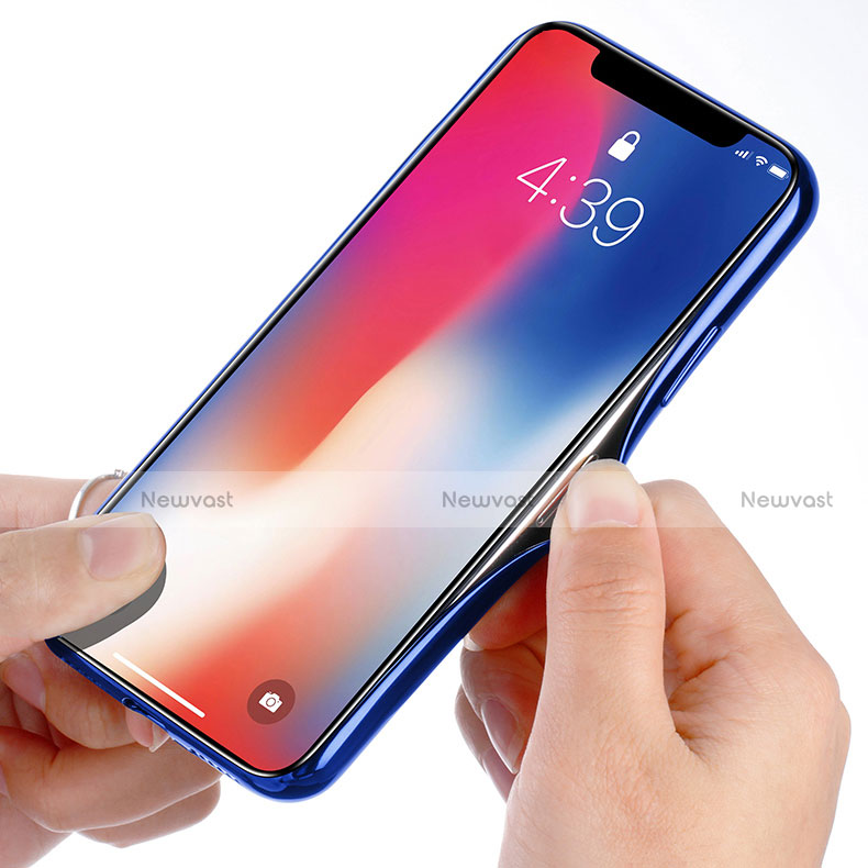 Silicone Transparent Mirror Frame Case Cover for Apple iPhone Xs Max