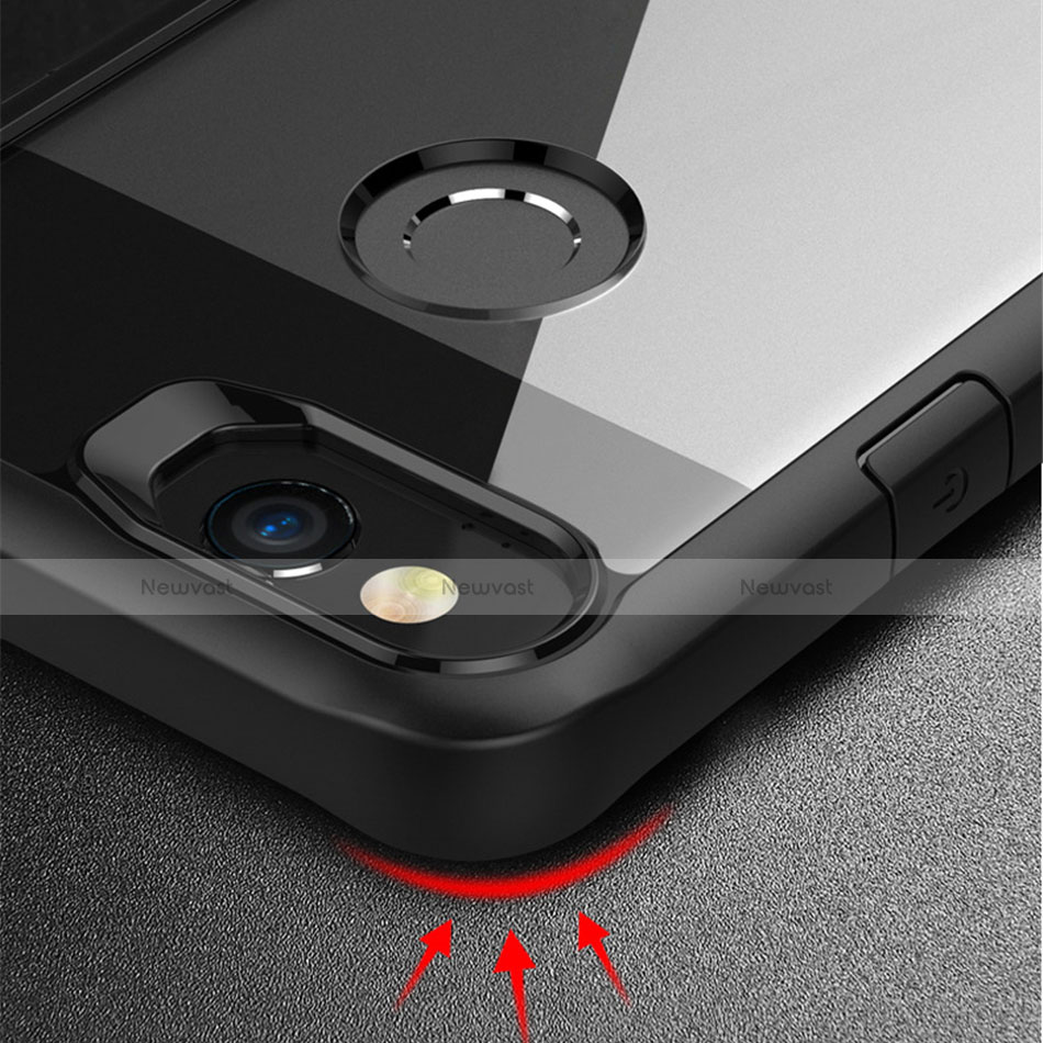 Silicone Transparent Mirror Frame Case Cover for Google Pixel 3