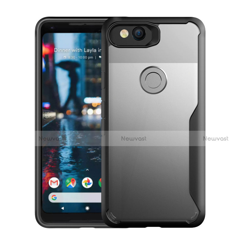 Silicone Transparent Mirror Frame Case Cover for Google Pixel 3 Black