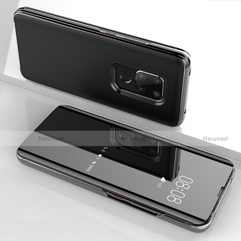 Silicone Transparent Mirror Frame Case Cover for Huawei Mate 20 Black