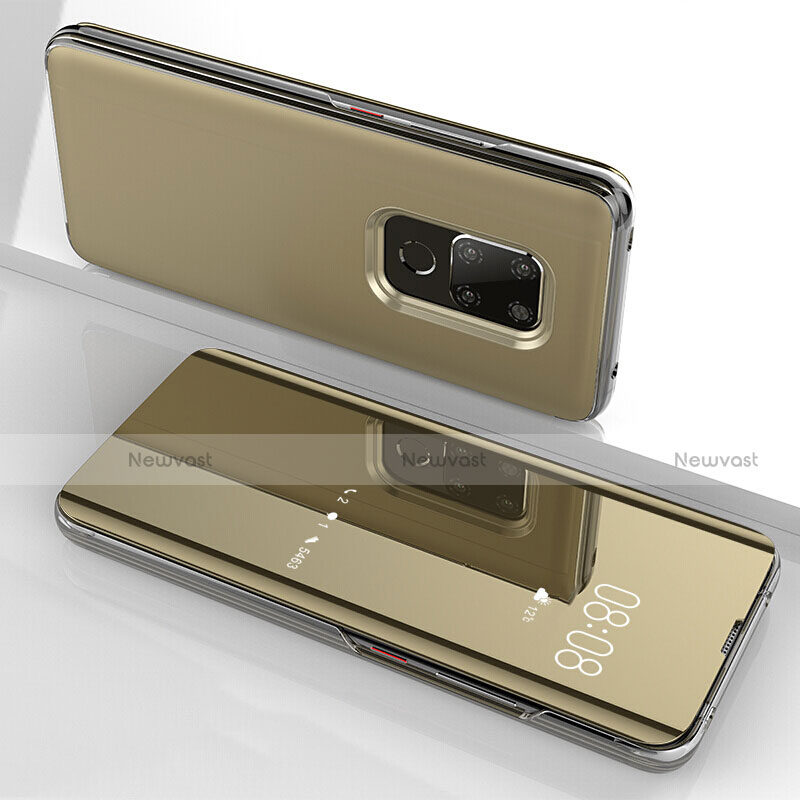 Silicone Transparent Mirror Frame Case Cover for Huawei Mate 20 Gold