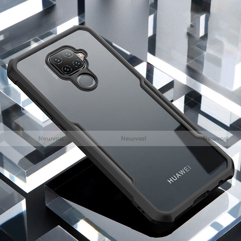 Silicone Transparent Mirror Frame Case Cover for Huawei Nova 5z Black