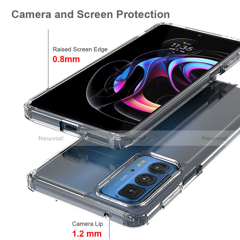 Silicone Transparent Mirror Frame Case Cover for Motorola Moto Edge 20 Pro 5G