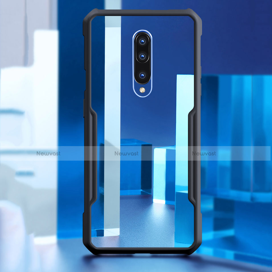 Silicone Transparent Mirror Frame Case Cover for OnePlus 7 Pro