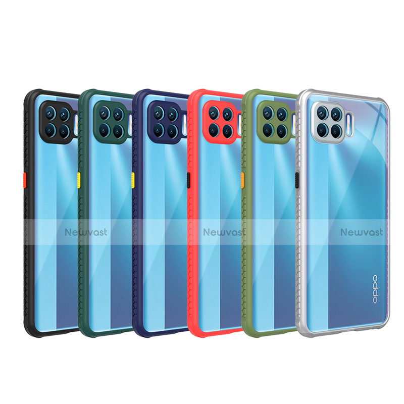 Silicone Transparent Mirror Frame Case Cover for Oppo F17 Pro