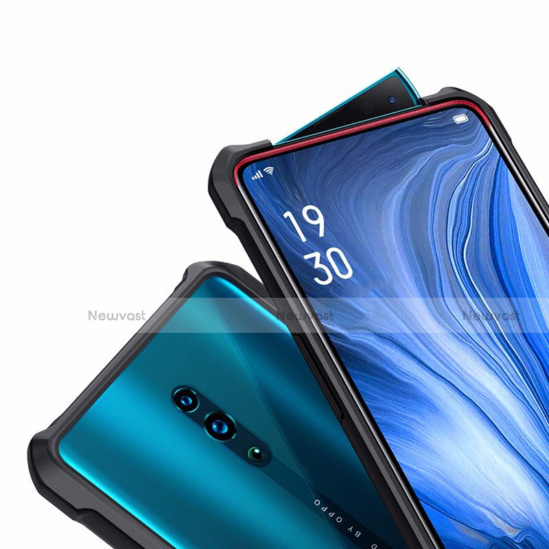 Silicone Transparent Mirror Frame Case Cover for Oppo Reno