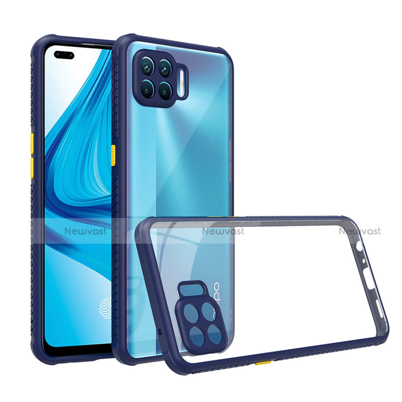 Silicone Transparent Mirror Frame Case Cover for Oppo Reno4 Lite