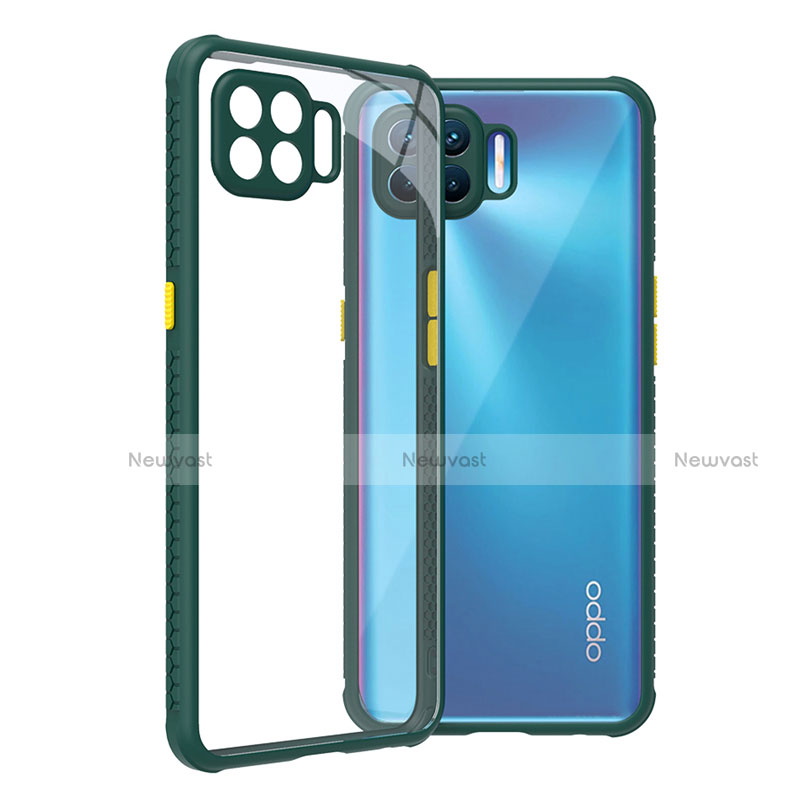 Silicone Transparent Mirror Frame Case Cover for Oppo Reno4 Lite