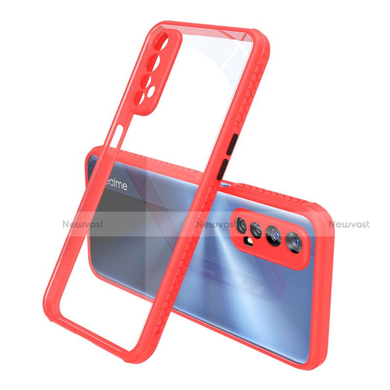 Silicone Transparent Mirror Frame Case Cover for Realme Narzo 20 Pro