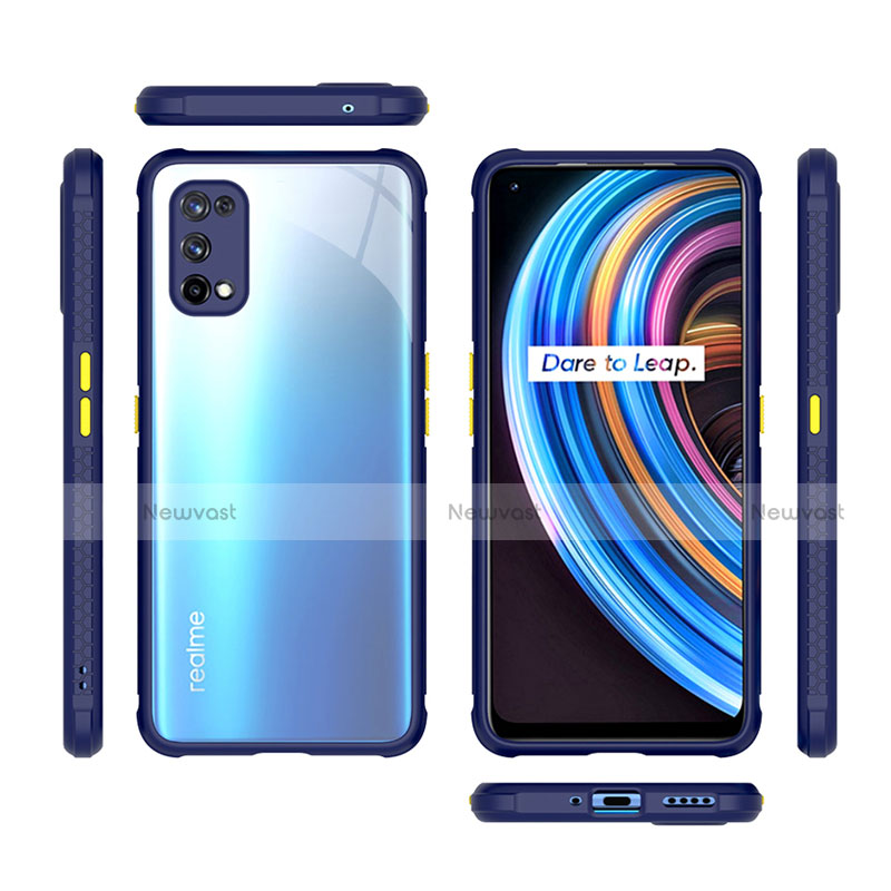 Silicone Transparent Mirror Frame Case Cover for Realme Q2 Pro 5G