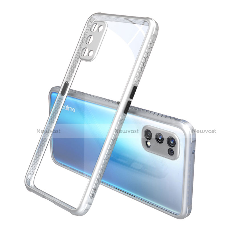 Silicone Transparent Mirror Frame Case Cover for Realme X7 Pro 5G