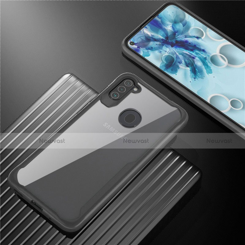 Silicone Transparent Mirror Frame Case Cover for Samsung Galaxy A11