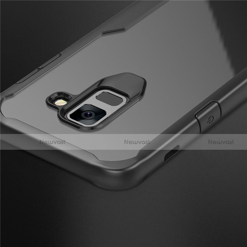 Silicone Transparent Mirror Frame Case Cover for Samsung Galaxy A6 (2018) Dual SIM