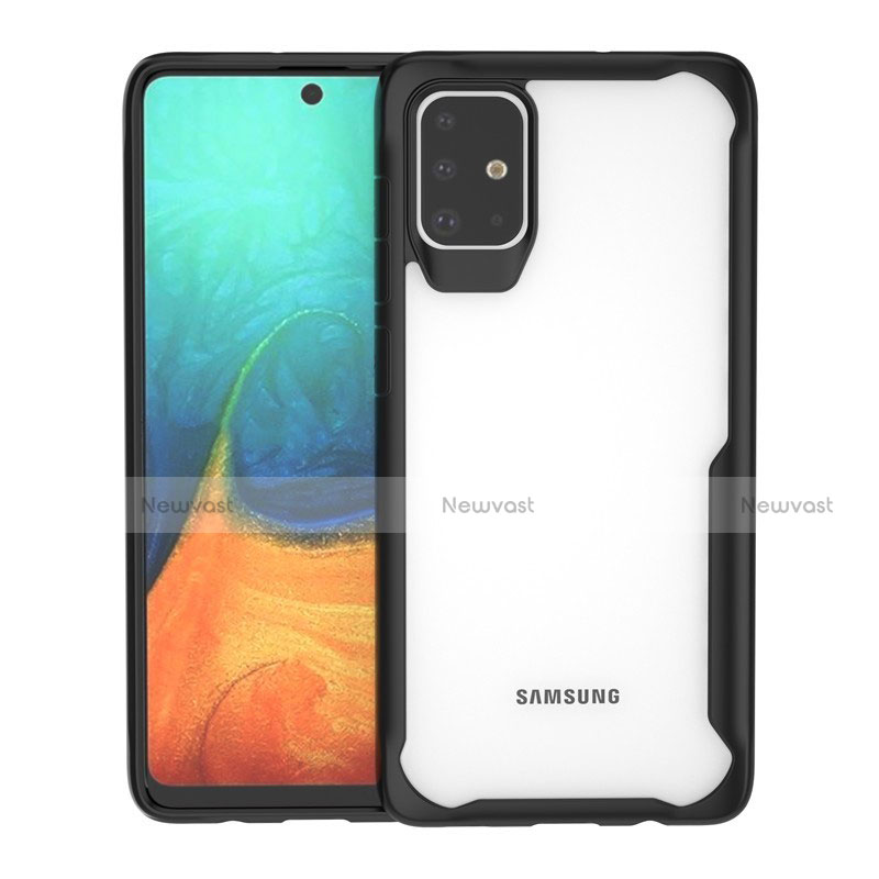 Silicone Transparent Mirror Frame Case Cover for Samsung Galaxy A71 5G