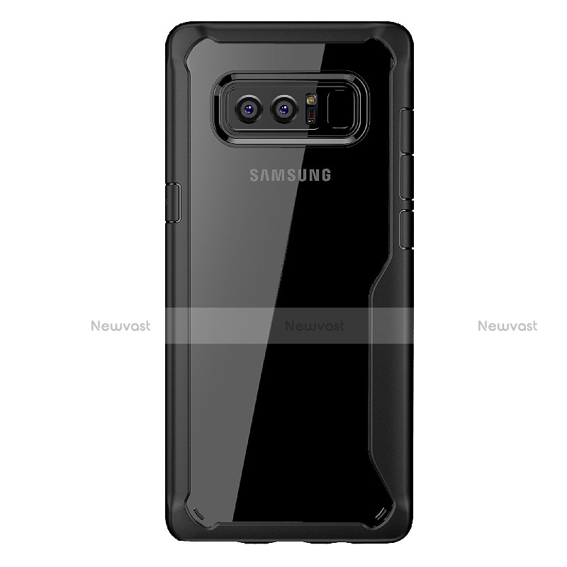 Silicone Transparent Mirror Frame Case Cover for Samsung Galaxy Note 8