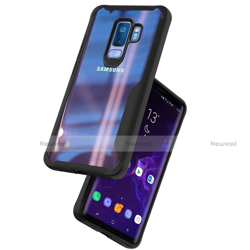 Silicone Transparent Mirror Frame Case Cover for Samsung Galaxy S9 Plus