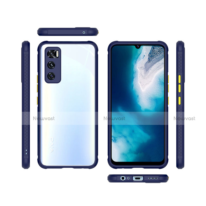 Silicone Transparent Mirror Frame Case Cover for Vivo Y70 (2020)