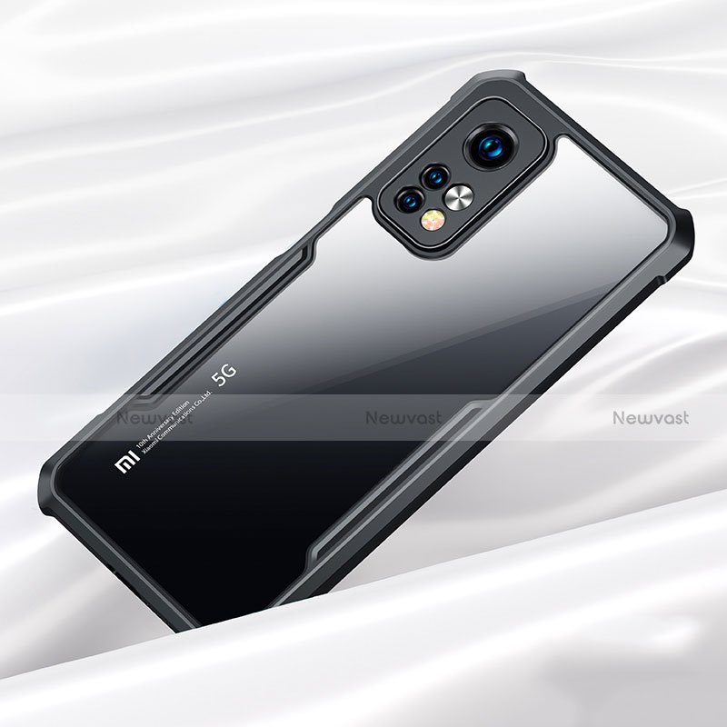 Silicone Transparent Mirror Frame Case Cover for Xiaomi Mi 10T 5G Black
