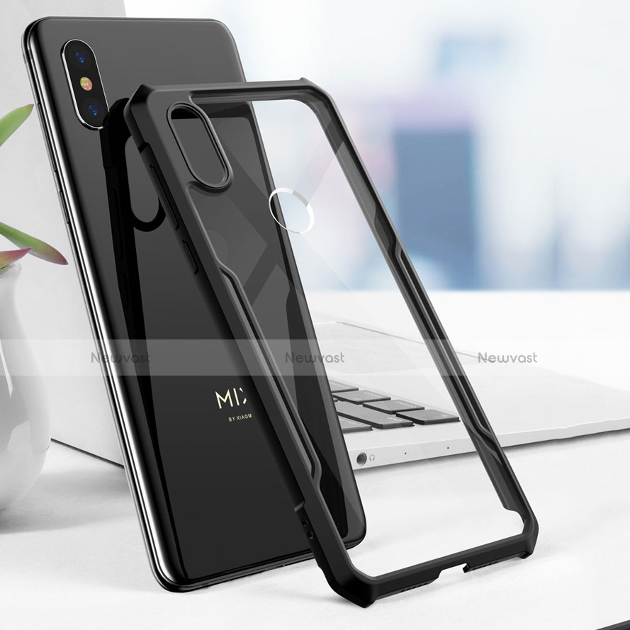 Silicone Transparent Mirror Frame Case Cover for Xiaomi Mi Mix 3
