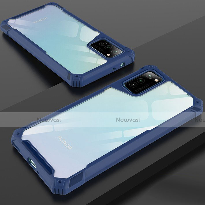 Silicone Transparent Mirror Frame Case Cover H01 for Huawei Honor V30 Pro 5G