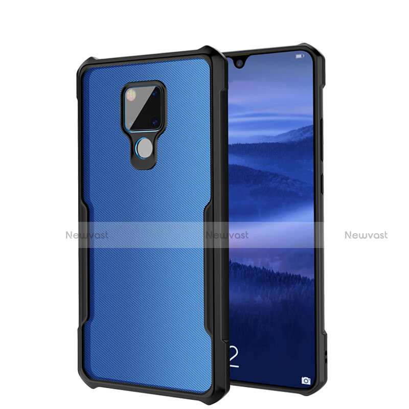 Silicone Transparent Mirror Frame Case Cover H01 for Huawei Mate 20 X 5G