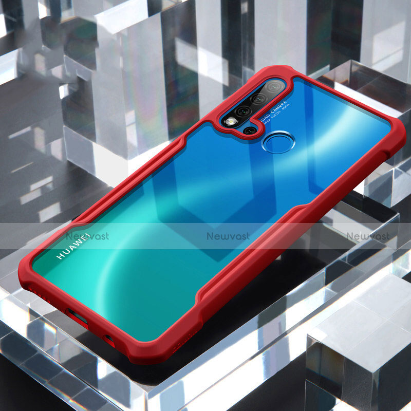 Silicone Transparent Mirror Frame Case Cover H01 for Huawei Nova 5i