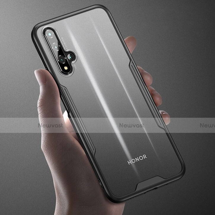 Silicone Transparent Mirror Frame Case Cover H01 for Huawei Nova 5T