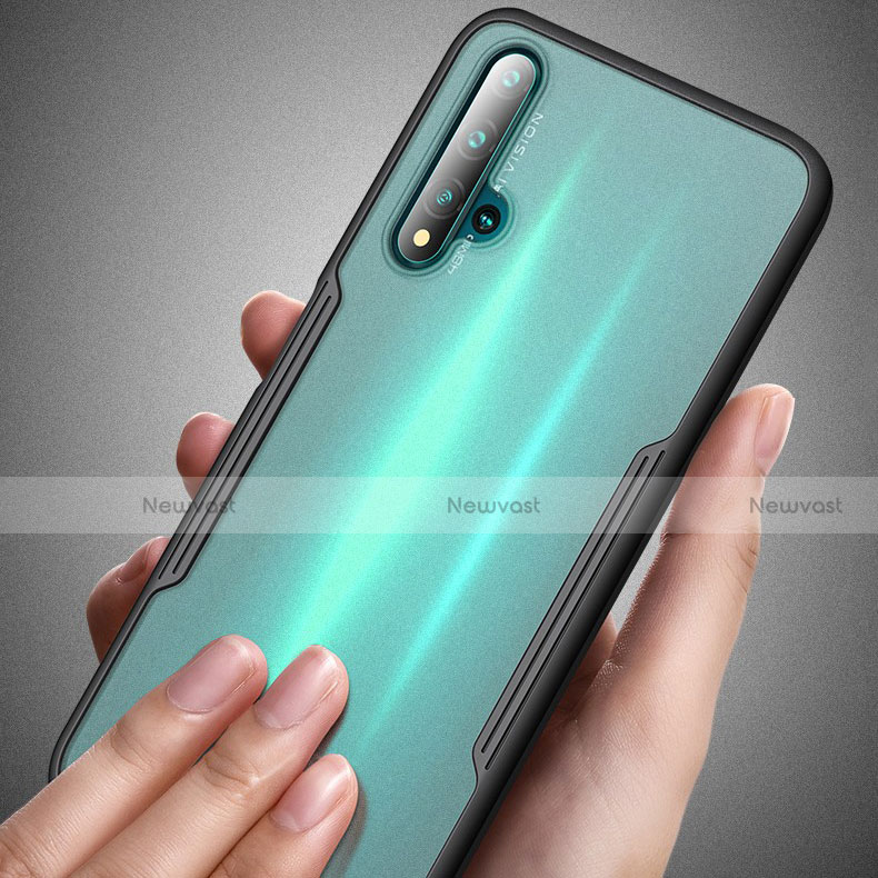 Silicone Transparent Mirror Frame Case Cover H01 for Huawei Nova 5T