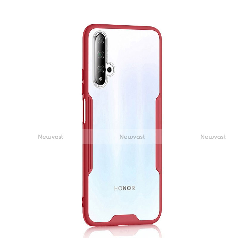 Silicone Transparent Mirror Frame Case Cover H01 for Huawei Nova 5T