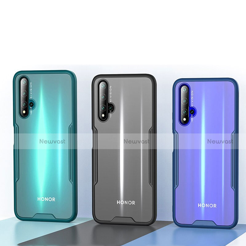 Silicone Transparent Mirror Frame Case Cover H01 for Huawei Nova 5T