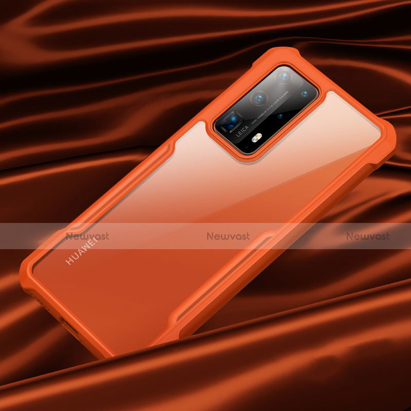 Silicone Transparent Mirror Frame Case Cover H01 for Huawei P40 Pro+ Plus
