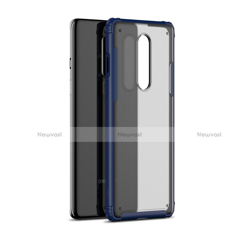 Silicone Transparent Mirror Frame Case Cover H01 for OnePlus 8