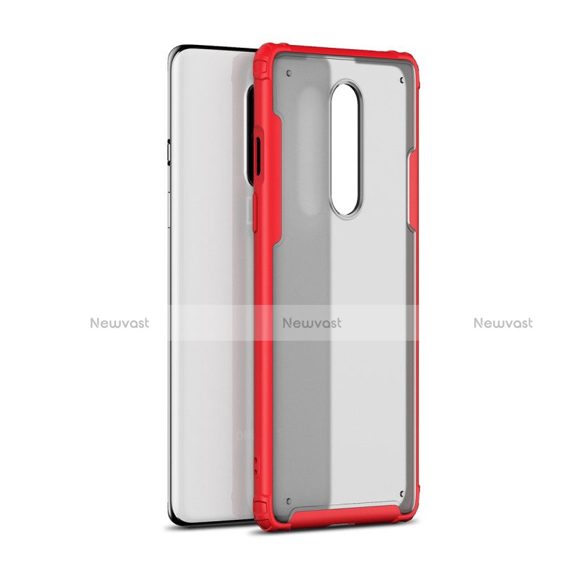 Silicone Transparent Mirror Frame Case Cover H01 for OnePlus 8
