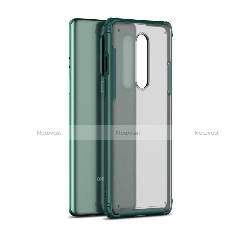 Silicone Transparent Mirror Frame Case Cover H01 for OnePlus 8