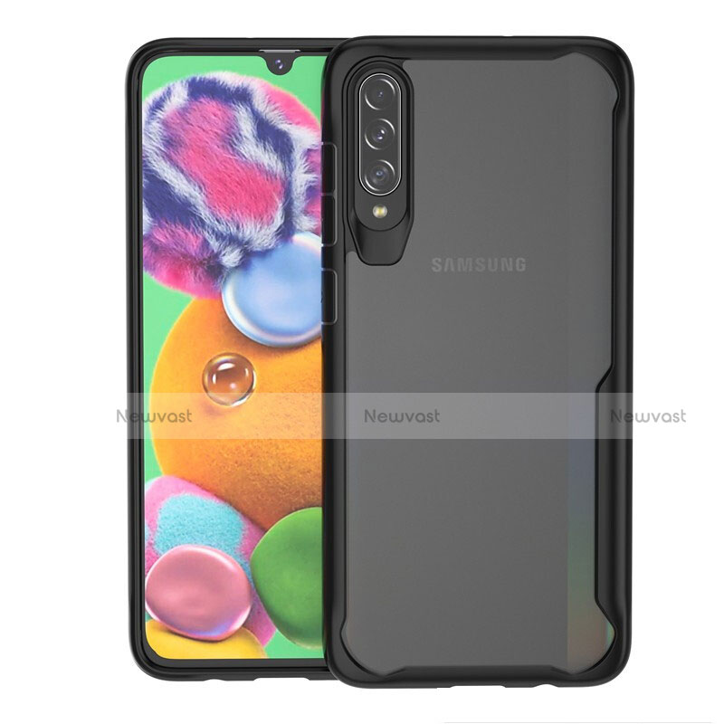 Silicone Transparent Mirror Frame Case Cover H01 for Samsung Galaxy A90 5G