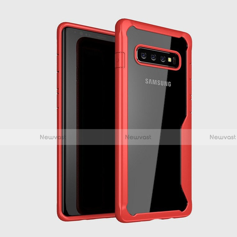 Silicone Transparent Mirror Frame Case Cover H01 for Samsung Galaxy S10 5G