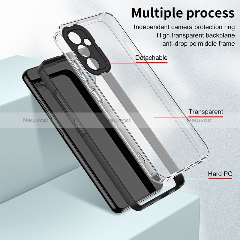 Silicone Transparent Mirror Frame Case Cover H01P for Samsung Galaxy A25 5G