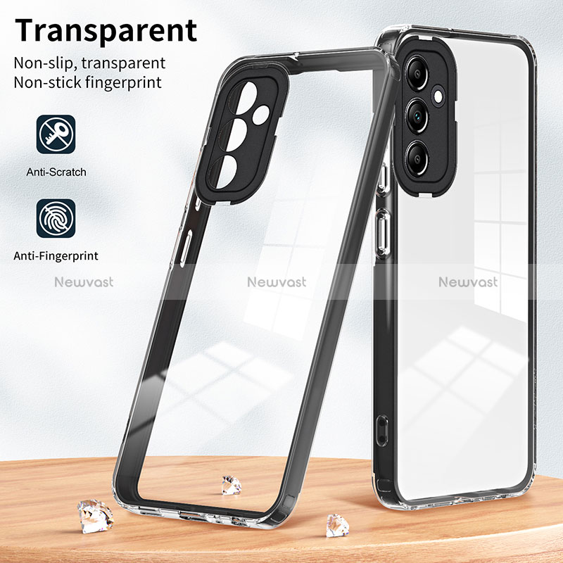 Silicone Transparent Mirror Frame Case Cover H01P for Samsung Galaxy A25 5G