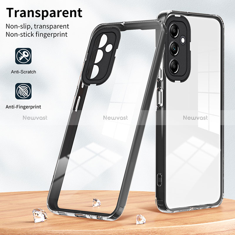 Silicone Transparent Mirror Frame Case Cover H01P for Samsung Galaxy S21 FE 5G