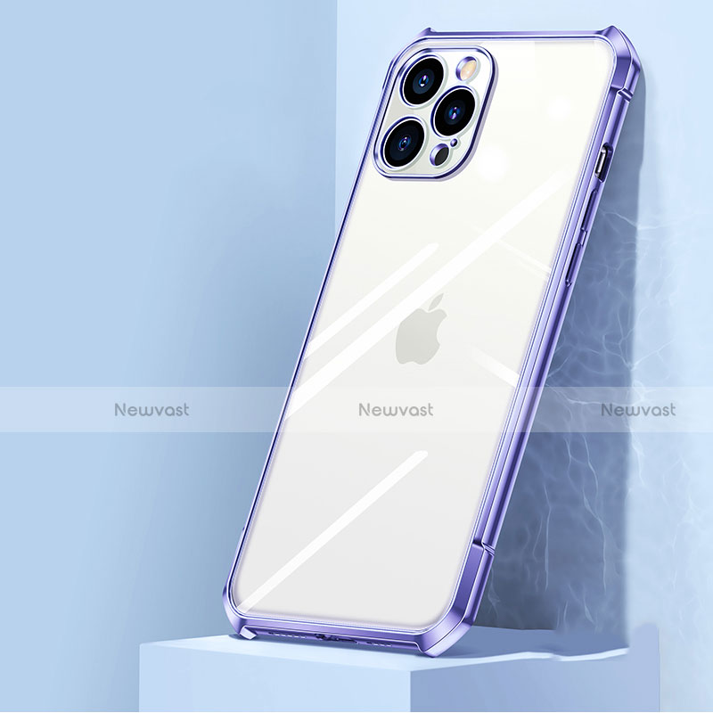 Silicone Transparent Mirror Frame Case Cover H02 for Apple iPhone 12 Pro