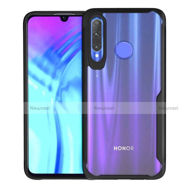Silicone Transparent Mirror Frame Case Cover H02 for Huawei Honor 20 Lite Black