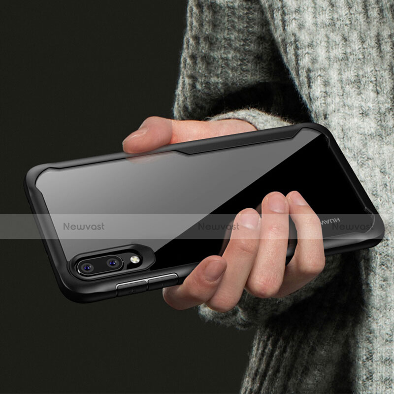 Silicone Transparent Mirror Frame Case Cover H02 for Huawei P20