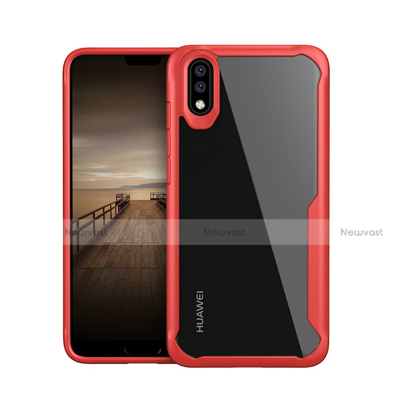 Silicone Transparent Mirror Frame Case Cover H02 for Huawei P20