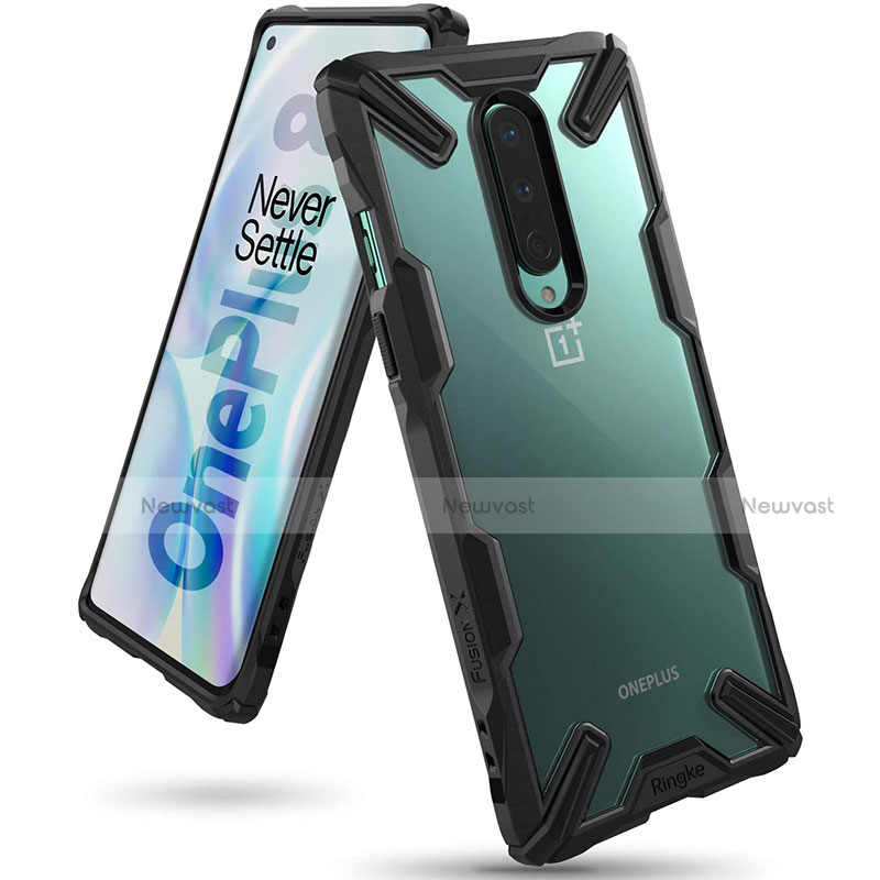 Silicone Transparent Mirror Frame Case Cover H02 for OnePlus 8