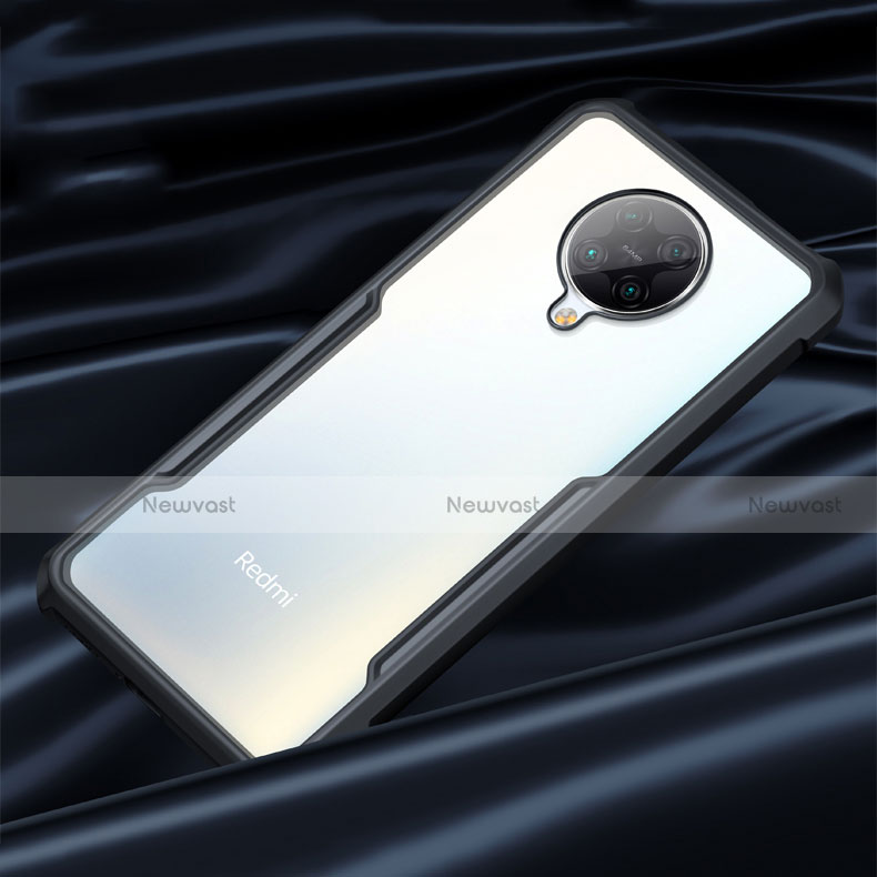Silicone Transparent Mirror Frame Case Cover H02 for Xiaomi Redmi K30 Pro 5G Black