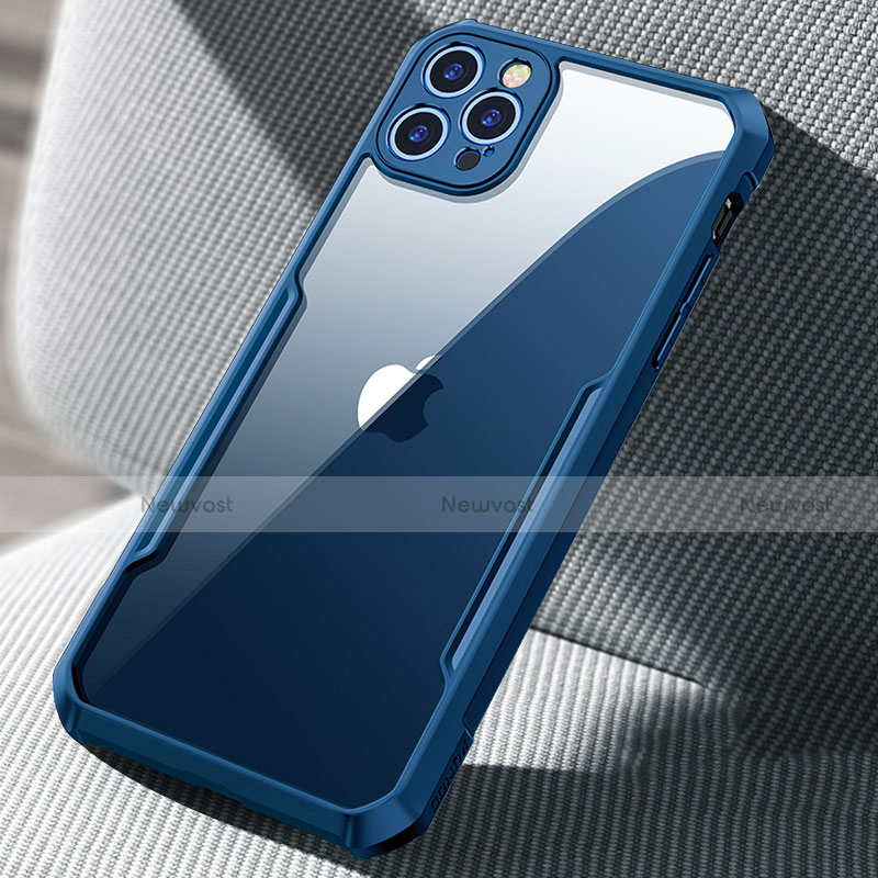 Silicone Transparent Mirror Frame Case Cover H03 for Apple iPhone 12 Pro Max